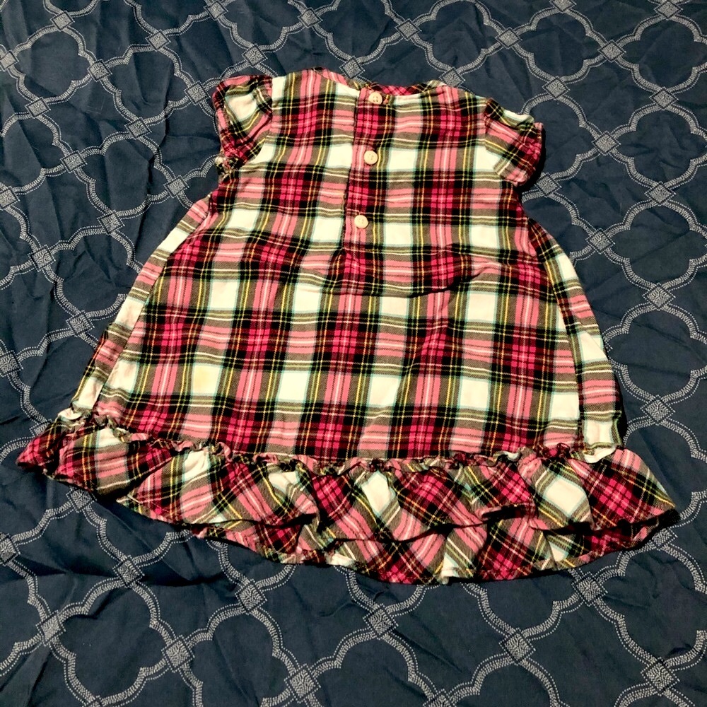 Plaid Dress with Ruffle Details - Picture 2 of 4